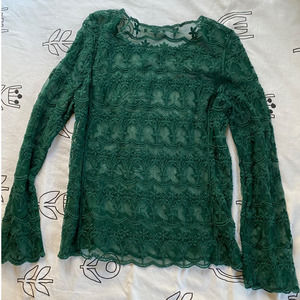 Forever 21 Green Lace Shirt